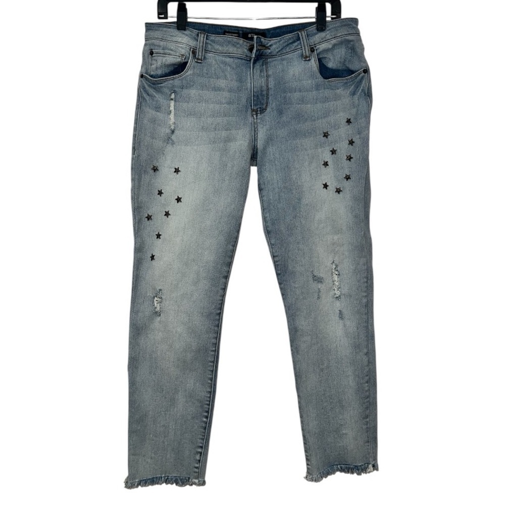 STS Blue Taylor Straight Leg Star Studded Jeans Size 29 NWOT - Picture 2 of 10